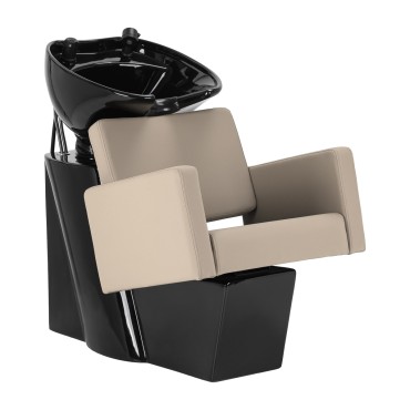 Gabbiano Vitoria frisørvaskenhed grå-beige — fra siden