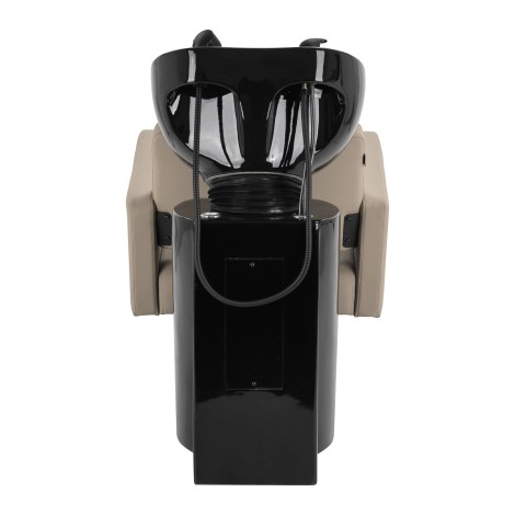 Κινητό Κάθισμα Κομμωτηρίου Gabbiano Vitoria γκρι-μπεζ — προβολή από μπροστά