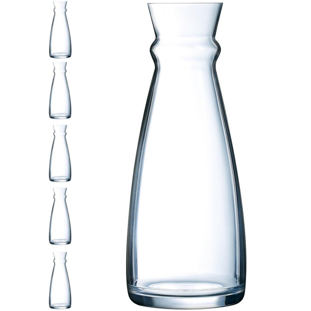 Karafka Glaskruik voor drinkwaterdranken Arcoroc Fluid 1 L Stel 6 stuks in - Hendi L3965
