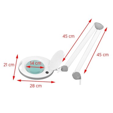 Lámpara Lupa de Sobremesa Elegante 6014 con 60 LED y lente 5D de 6 pulgadas