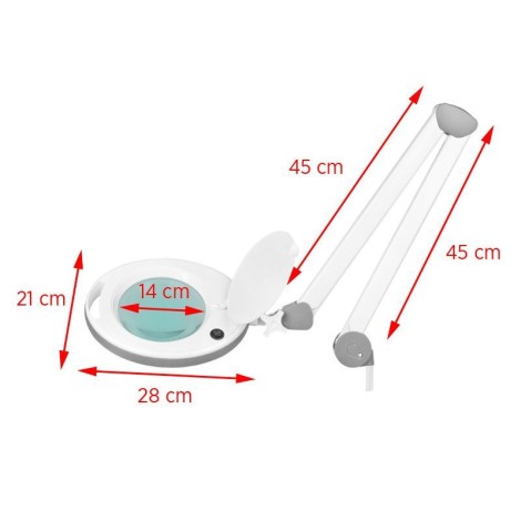 Elegante 6014 60 LED lupelampe 5D smd til bordplade