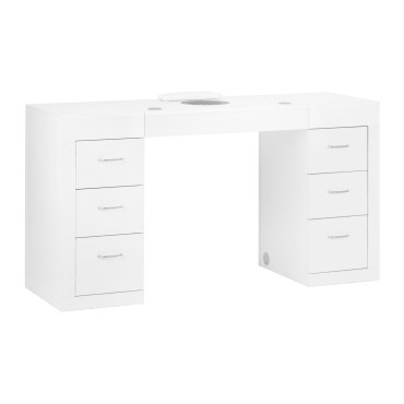 Bureau cosmétique 324 avec aspirateur à cassette blanc — vue de face