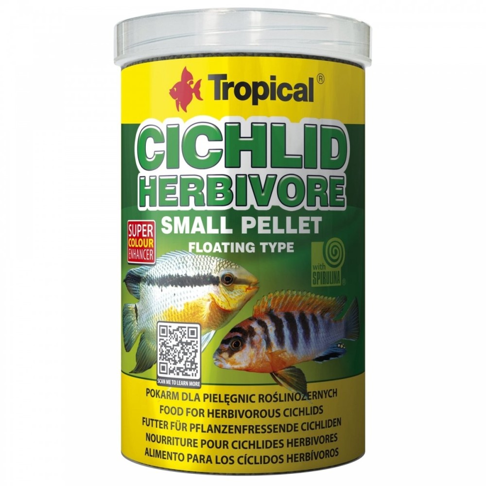 Pelota pequena de herbívoro de cichlid tropical 250ml / 90g