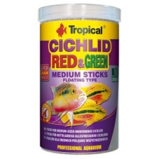 Tropical Cichlid Rouge et vert Sticks 1000ml / 360g