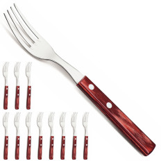 Bifurcación de mesa para pizza Steak Steak Horeca Set 12 PCS. 2 mm de largo