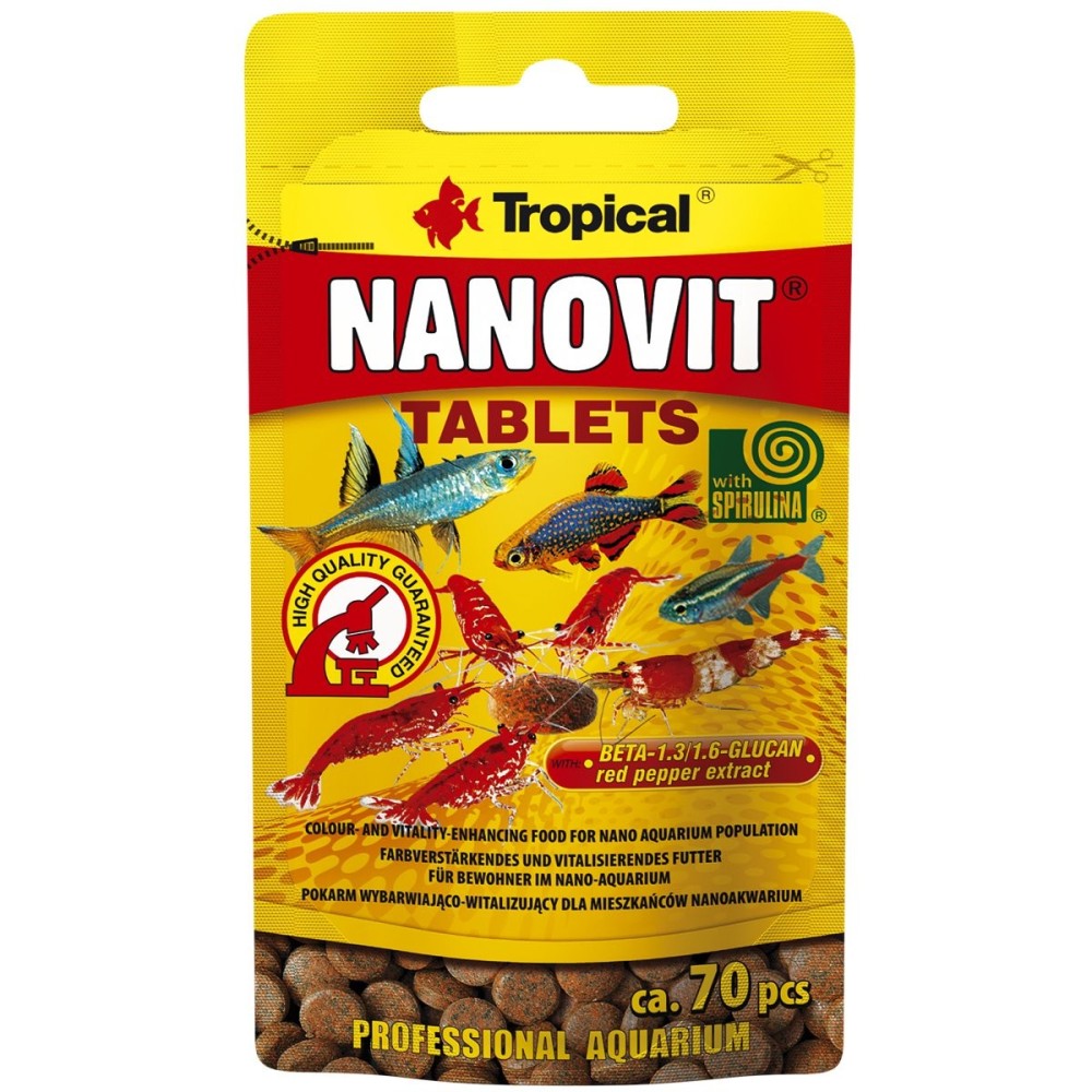 Tropinės nanovit tabletės 10g / CA. 70szt.