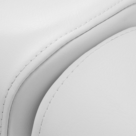Azzurro shower tray with massager and white trolley — close-up of the surface