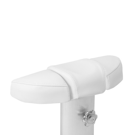 Bac de douche Azzurro avec masseur et chariot blanc — vue latérale