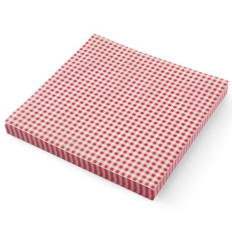 Parchment paper for snack French fries print grille 500 pcs. 306x305 mm - Hendi 678176