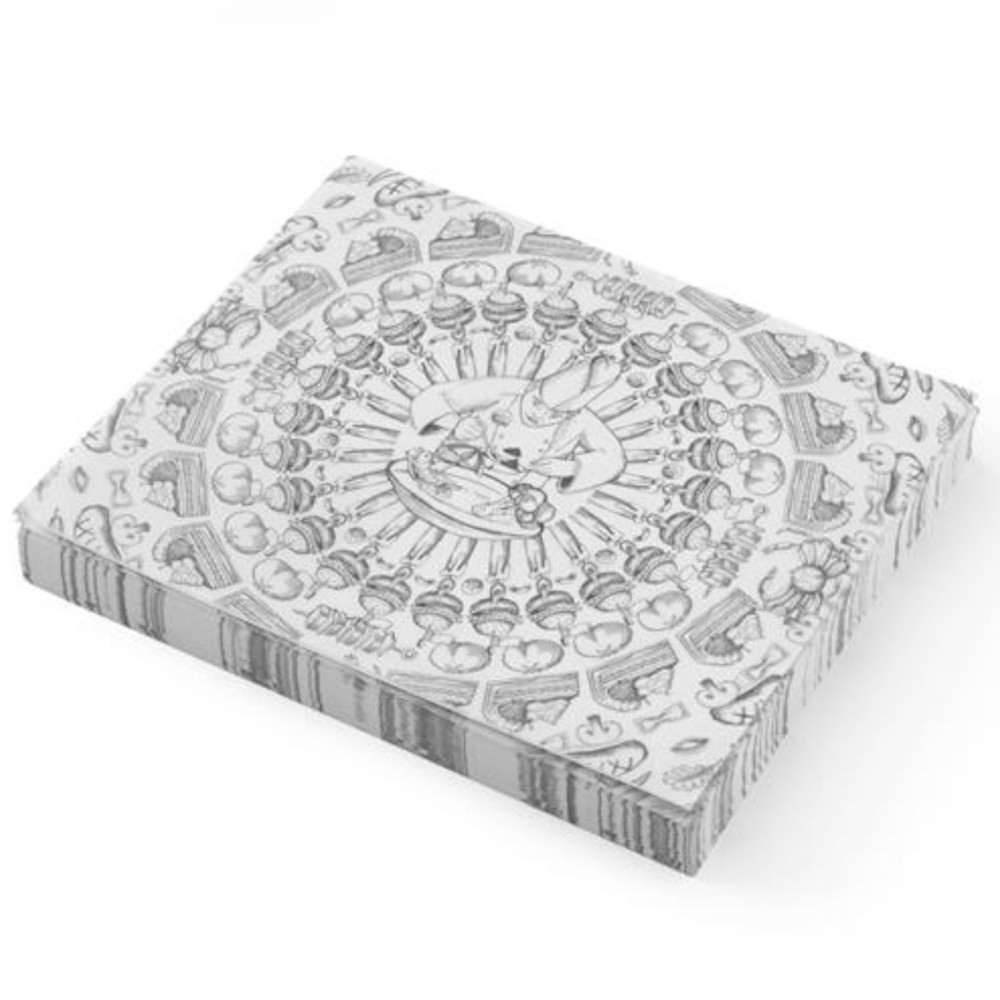Pergamento popierius užkandžiams Prancūzų Fries Spausdinti Chef 500 vnt. 250x200 mm - Hendi 678220