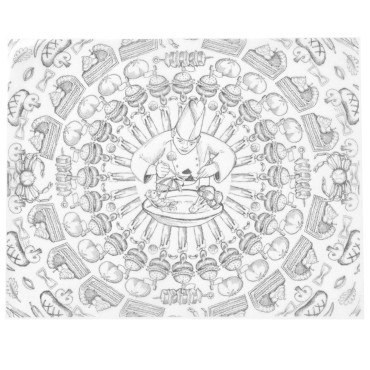 Papel de pergaminho para batatas fritas de snack Imprimir Chef 500 PCs. 250x200 mm - Hendi 678220