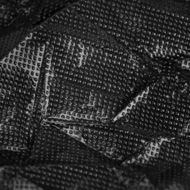 EL CARTEL Einweg-Kunststofffolie mit Gummizug schwarz — Detailaufnahme Oberfläche