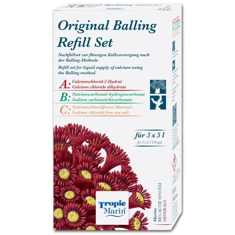 Tropic Marin Bio-kalcija oriģināls Balling Liquid Refill 3 x 5000ml