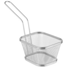 Mini panier pour servir des amuse-gueules frits avec poignée 130x115x80 mm - Hendi 425688
