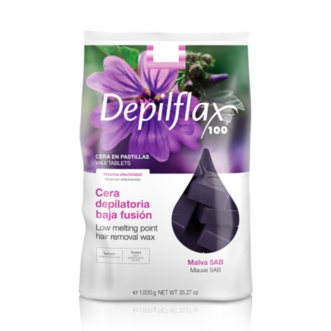 Depilflax 100 cire flexible à faible point de fusion pour épilation Malva 5AB 1000 g — vue de face