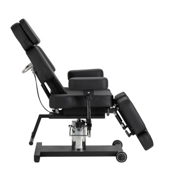 Cadeira de Tatuagem Pro Ink 605 com Ajuste Hidráulico Preta — vista lateral