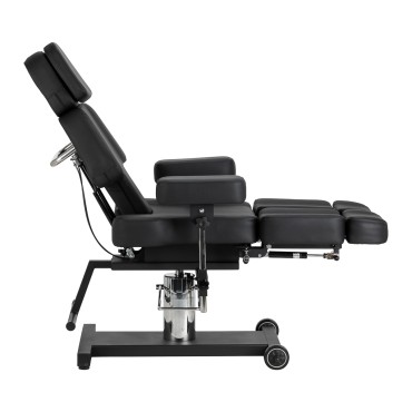 Pro Ink 605 tatueringsstol med hydraulisk justering svart — sidosida