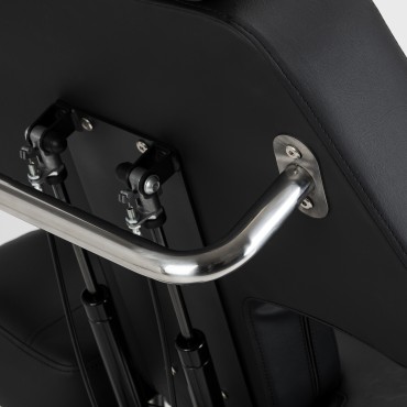 Sillón hidráulico para tatuajes Pro Ink 605 ajuste suave negro — detalle del reposabrazos