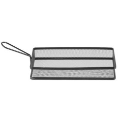 Panier pour servir des snacks frits frites avec poignée noire 255x153x45 mm - Hendi 425657