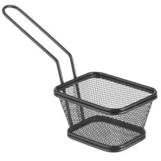 Cart for serving fried snacks French fries with handle black 105x90x60 mm - Hendi 425671
