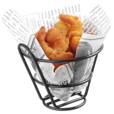 Cesto de compras frito batatas fritas fio preto qua. 115x100 mm - Hendi 426494