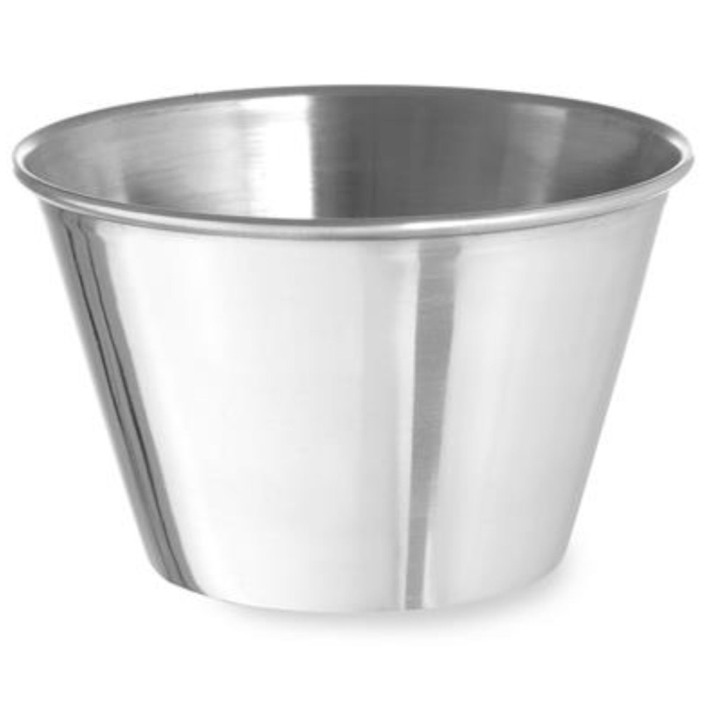 Egy tál Ramekin-tál a rozsdamentes acél dips mártásokba. 93 mm 12 db. 230 ml - Hendi 400050