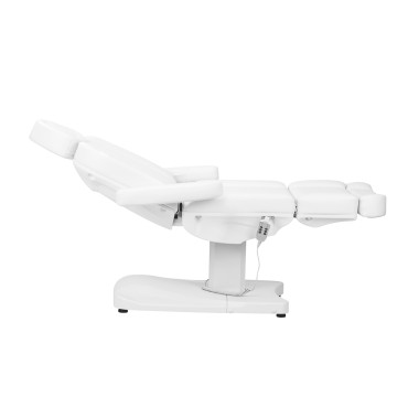 Elektrisk kosmetisk stol Azzurro 803D 3 motorer vit — sidosida