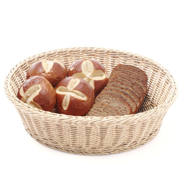 Cesta de buffet para pão redondo bege qua. 400 mm - Hendi 426920