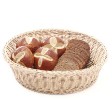 Buffékorg för bröd rund beige ons. 400 mm - Hendi 426920
