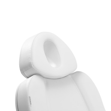 Electric cosmetic chair Azzurro 803D 3 motors white — close-up of the head