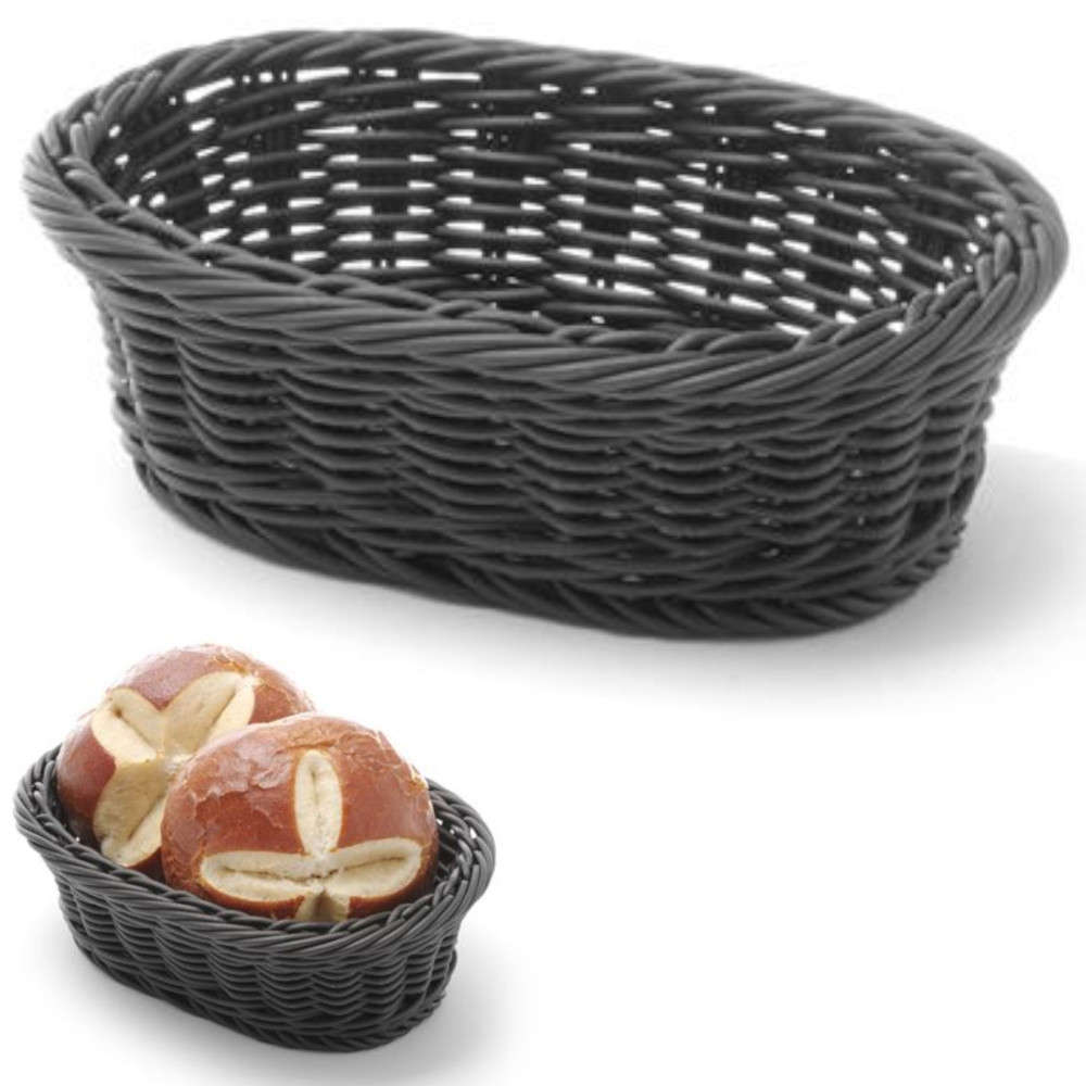 Basket leiba ovaalse polüpropüleenist Black 190x120x60 mm - Hendi 426777 Basket leiba ovaalse polüpropüleenist Black 190x120x60 mm - Hendi 426777