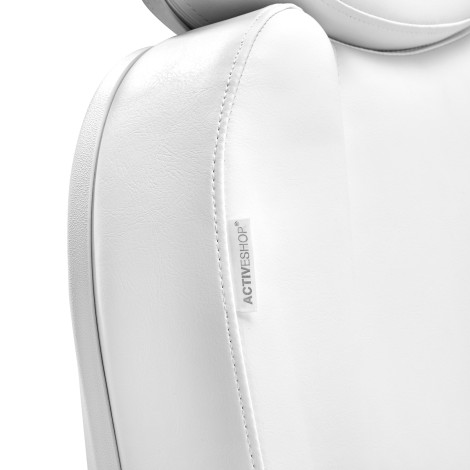 Silla cosmética eléctrica Azzurro 803D 3 motores blanca — detalle del respaldo