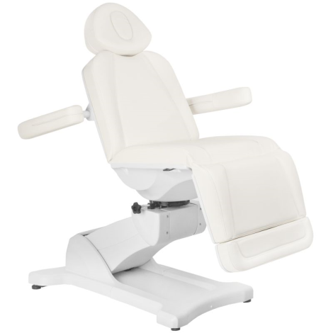 Poltrona cosmetica elettrica Azzurro 869a con 4 motori e rotazione 180° — vista laterale