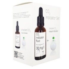 CO2-indikator Kit - Visuel indikator + indikatorvæske 15 ml