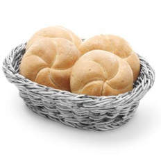 Kurv for brød oval polypropylen grå 250x190x65 mm - Hendi 426616