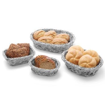 Korg för bröd oval polypropylengrå 190x120x60 mm - Hendi 426760