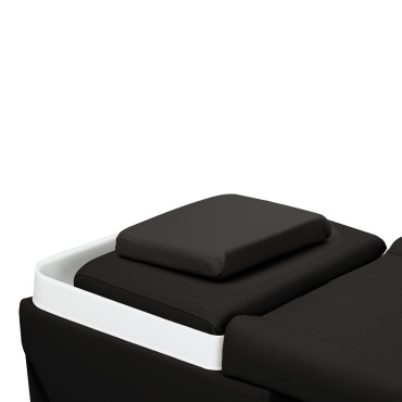Gabbiano Head Spa Maldives hårvaskeseng sort — nærbillede af hoved