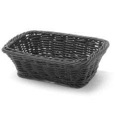 Polypropeeni leipäkori musta 190x130x60 mm - Hendi 426791