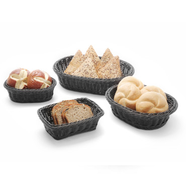Polypropylene Bread basket black 190x130x60 mm - Hendi 426791