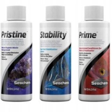 Sæt af Seachem - Prime Stability Pristine 3x100ml