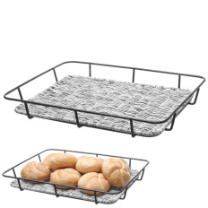 Kurv til brødbakke med rustfrit stål rustfrit stål 400x300x50 mm Hendi 426524