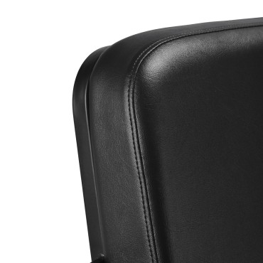 Sillón de peluquería Gabbiano Madrid negro — detalle del respaldo