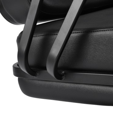 Sillón de peluquería Gabbiano Madrid negro — detalle del asiento