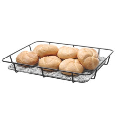 Kurv for brødskuff med rustfritt stål rustfritt stål 400x300x50 mm Hendi 426524