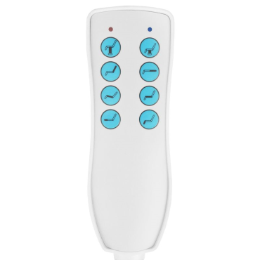 Cadeira cosmética elétrica Azzurro 869a giratória com 4 motores branca — vista frontal