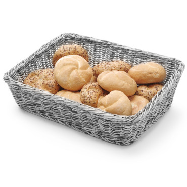 Jednokratna košara za kruh naglo pravokutne sive 400x300x120 mm - Hendi 426661