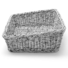 Engangs kurv for brød skrånende rektangulær grå 400x300x120 mm - Hendi 426661