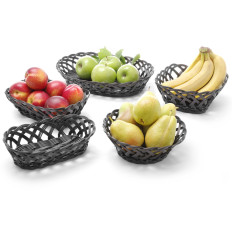 Carrito Contenedor para frutas Verduras Rectangular trenzada - Hendi 426241