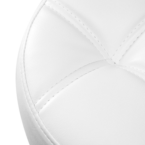 Gabbiano D054G kampaajatuoli kulta-valkoinen — lähikuva istuimesta