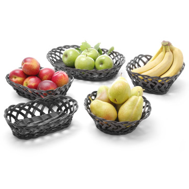 Wagencontainer voor fruitgroenten Gevlochten ovaal 320x230x55 mm - Hendi 426265 Wagencontainer voor fruitgroenten Gevlochten ovaal 320x230x55 mm - Hendi 426265